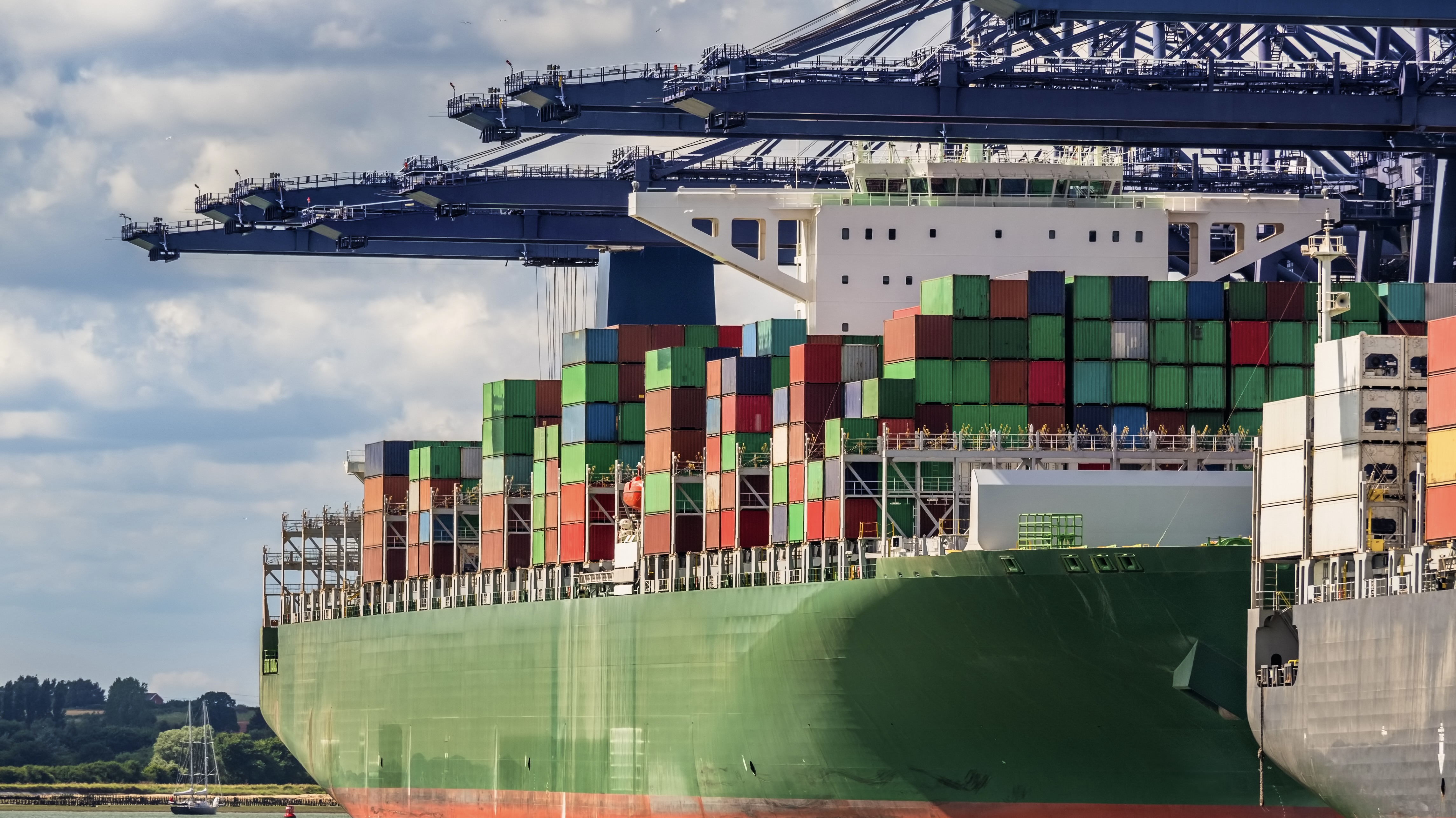 Port Container Ship Green