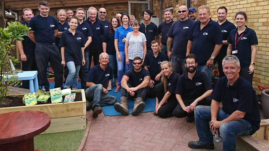 UK Power Networks Services staff volunteer to help local school in Tongham